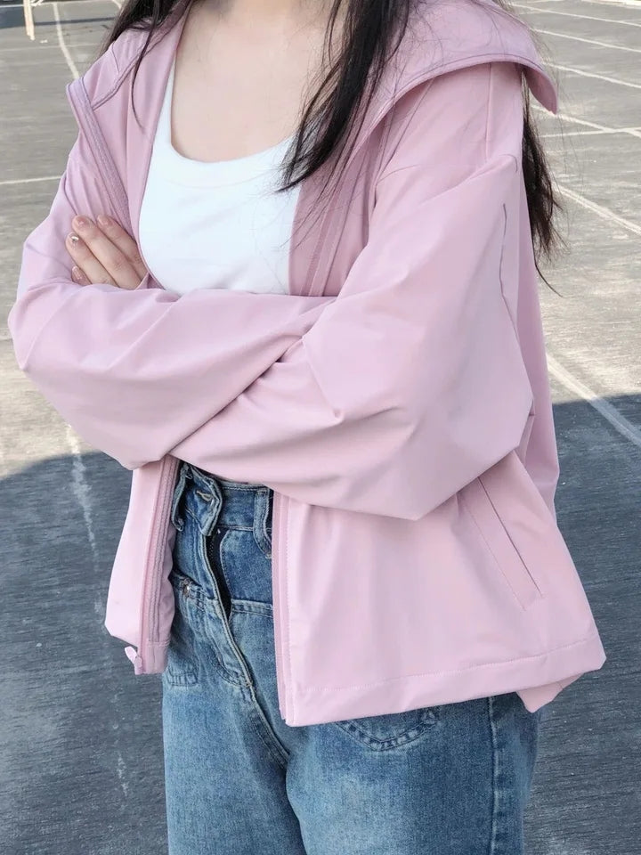 Pink Windbreaker Jacket
