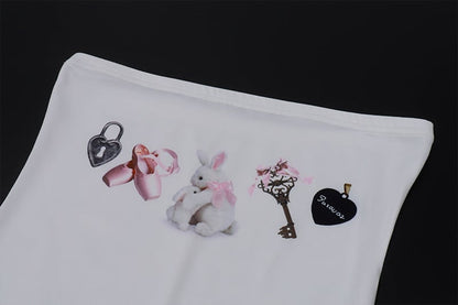 Ballet Print Tube Top