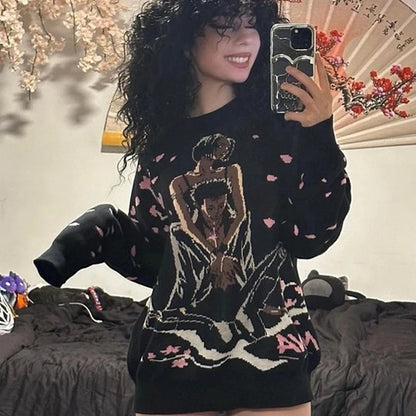 Japanese Anime Couple Sweater
