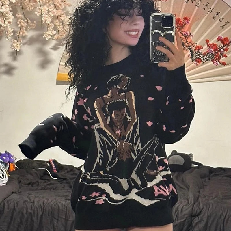 Japanese Anime Couple Sweater