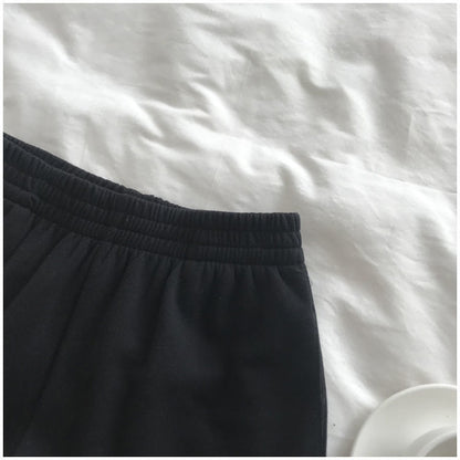 Cute Black White Sky Star Moon Planet Embroidery Casual Sport Shorts Cycling Running Gym High Waist E-Girl Kawaii Korean Japanese Harajuku Streetwear