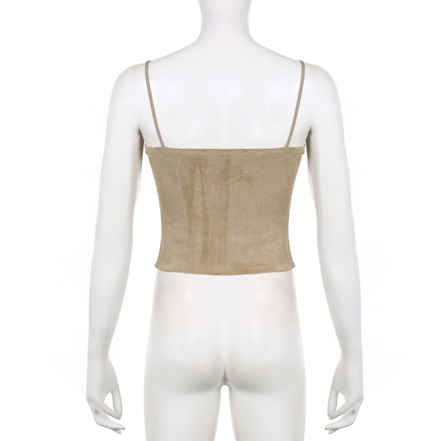 Brown Khaki Crop Top