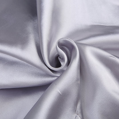 Silver Satin A-Line Mini Dress