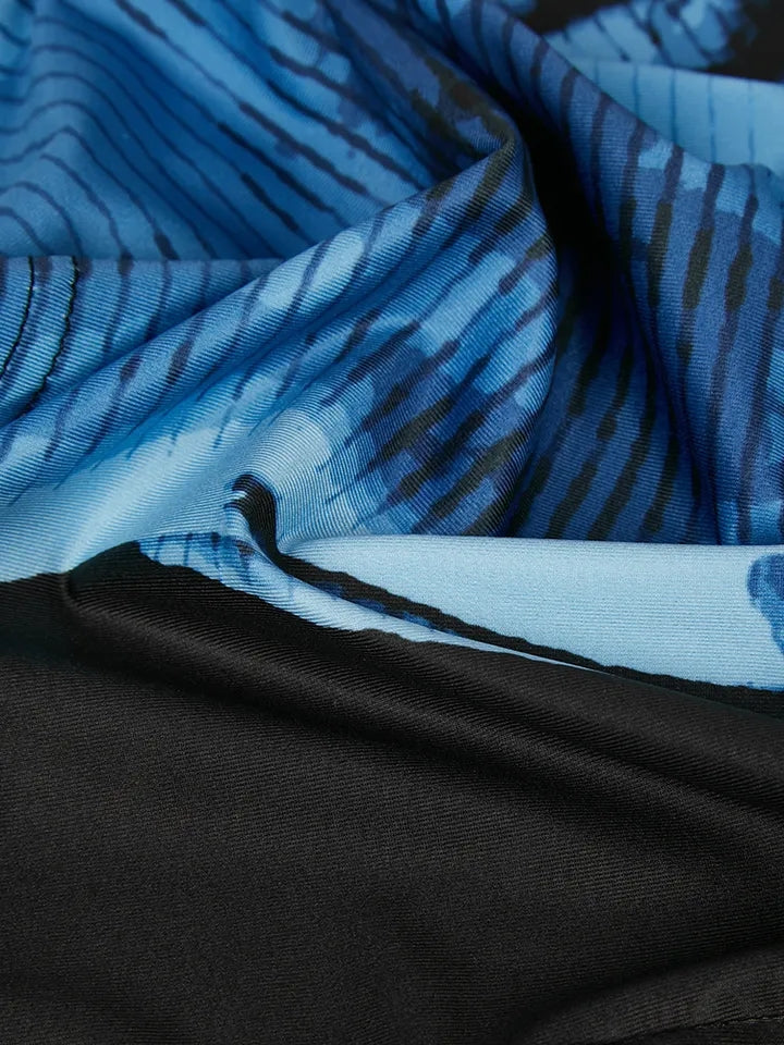 Blue Retro Body Print Tank Top