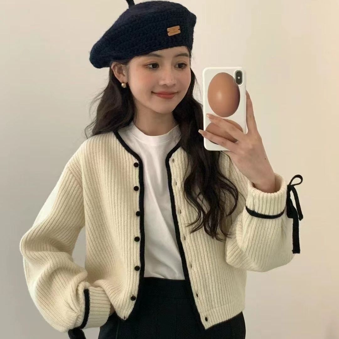 Grey Bow Sweater