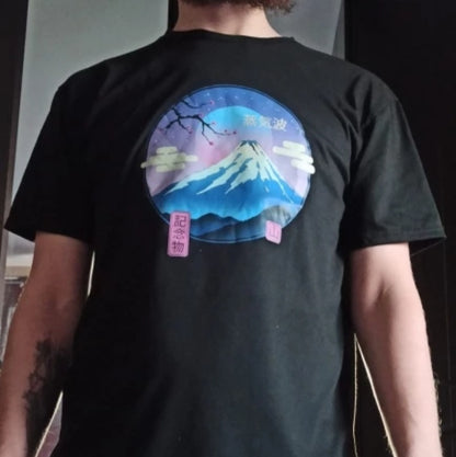 Cute Mount Fuji Japan Cartoon Anime Print Oversize Short Sleeve T-shirt Aesthetic Casual Summer E-Girl Kawaii Korean Japanese Harajuku Streetwear