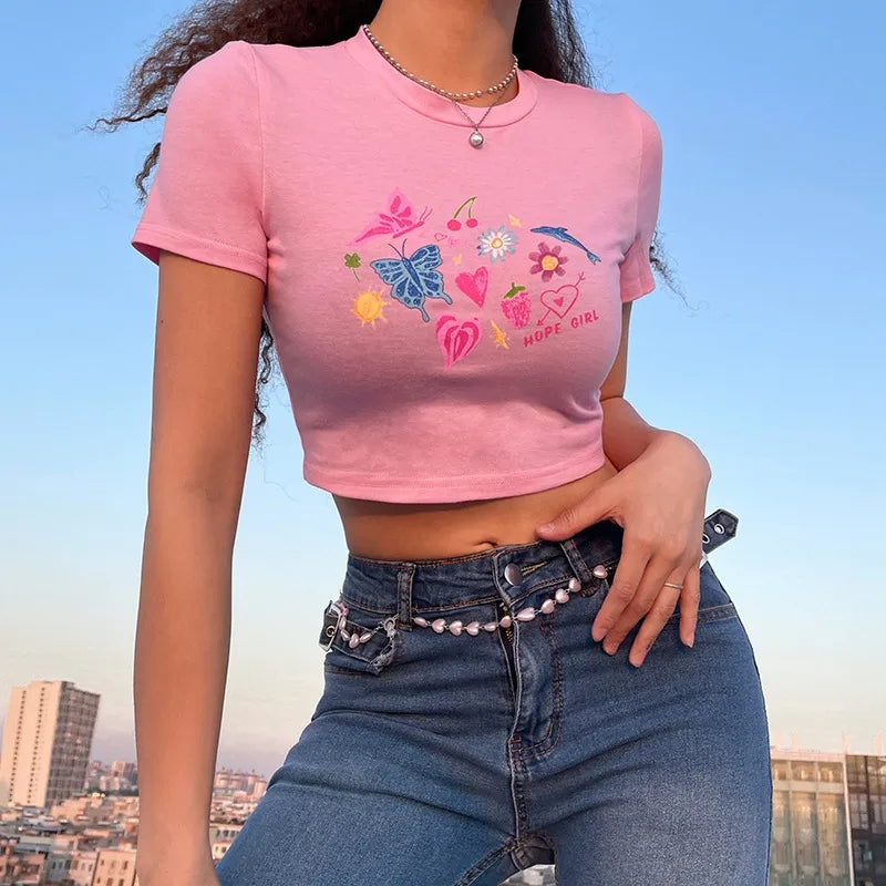 Dolphin Print Short Sleeve T-shirt