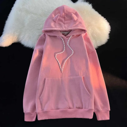 3D Demon Horn Hoodie