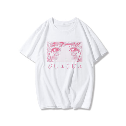 Cute Japanese Anime Girl Cartoon Pastel Short Sleeve T-shirt