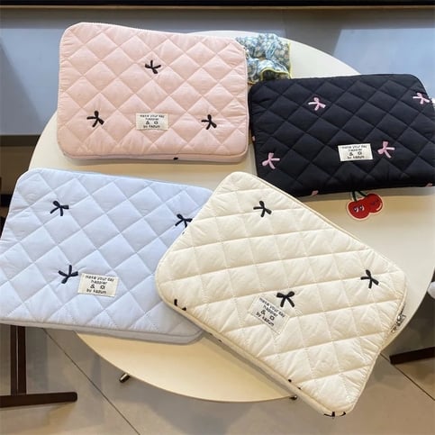 Bow Padded Sleeve Laptop Bag
