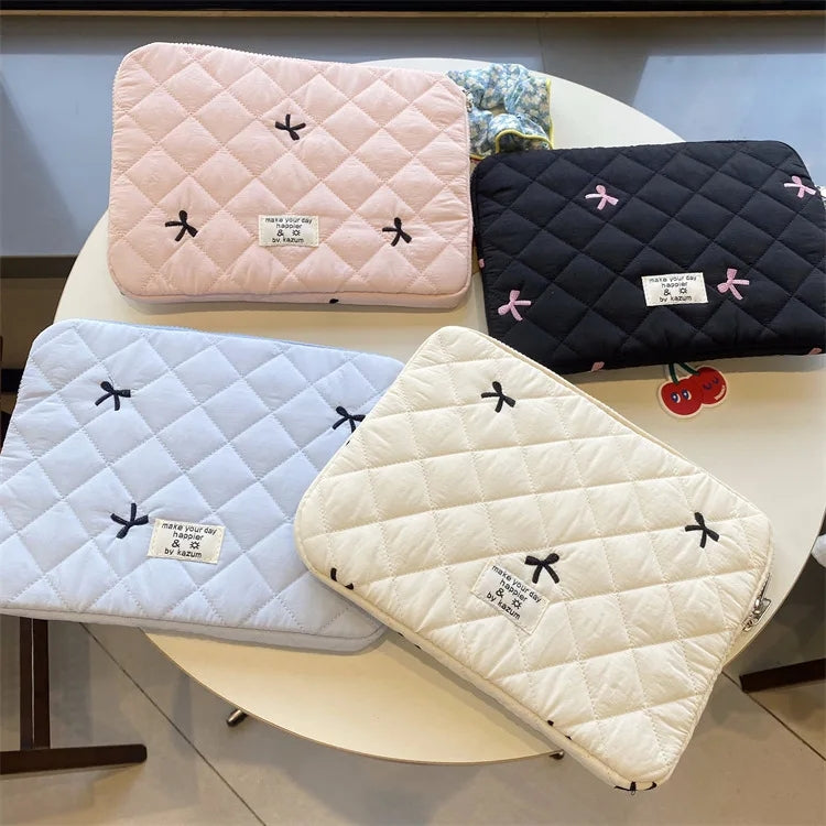 Bow Padded Sleeve Laptop Bag