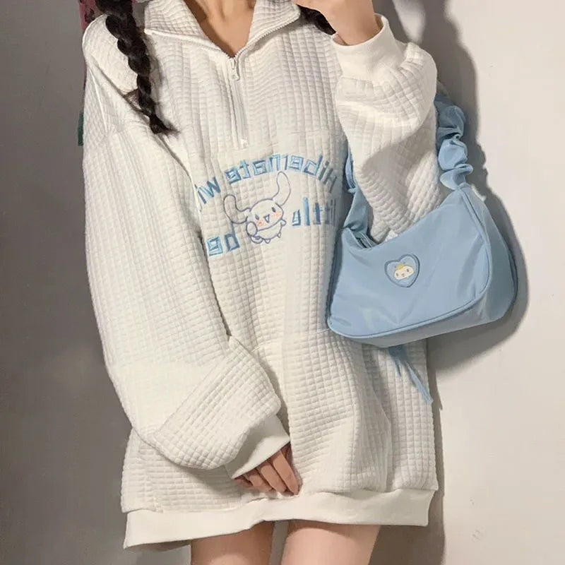 Japanese Anime Waffle Sweater