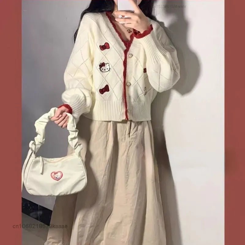 Cat Anime Print Cardigan
