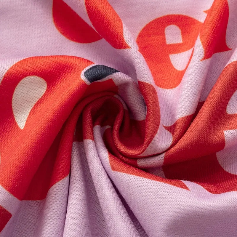 Pink Cherry Soda Print Crop T-shirt