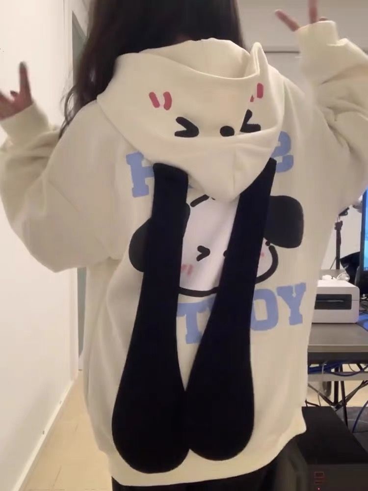 Japanese Dog Long Ears Zip Up Hoodie