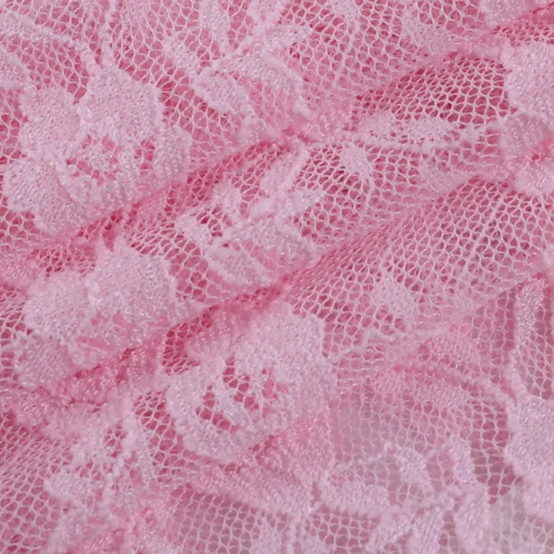 Pink Lace Bow Corset Top