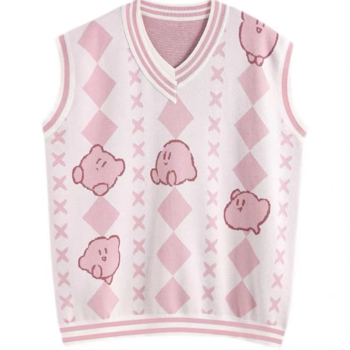 Pink Anime Japanese Sweater Vest
