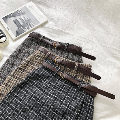 Cute Plaid Irregular Sweet High Waisted A-line Mini Skirt Vintage Autumn Casual School Girl E-Girl Kawaii Korean Japanese Harajuku Retro Streetwear