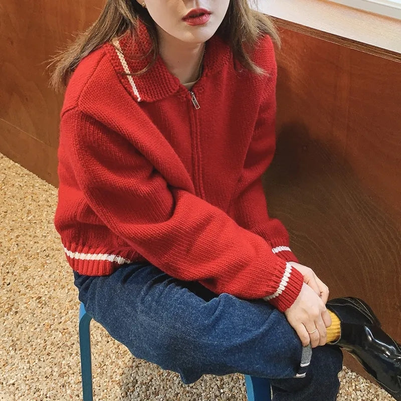 Red Strawberry Zipper Jacket