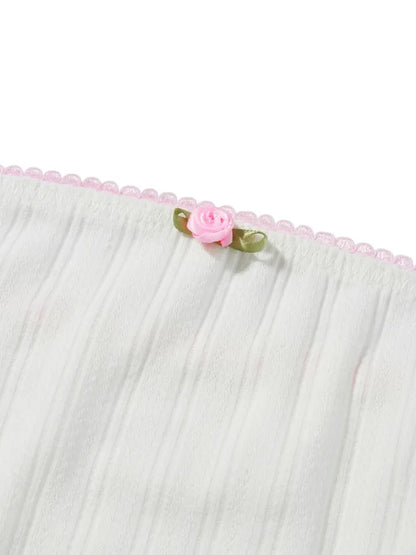 Rose Trim Tube Top