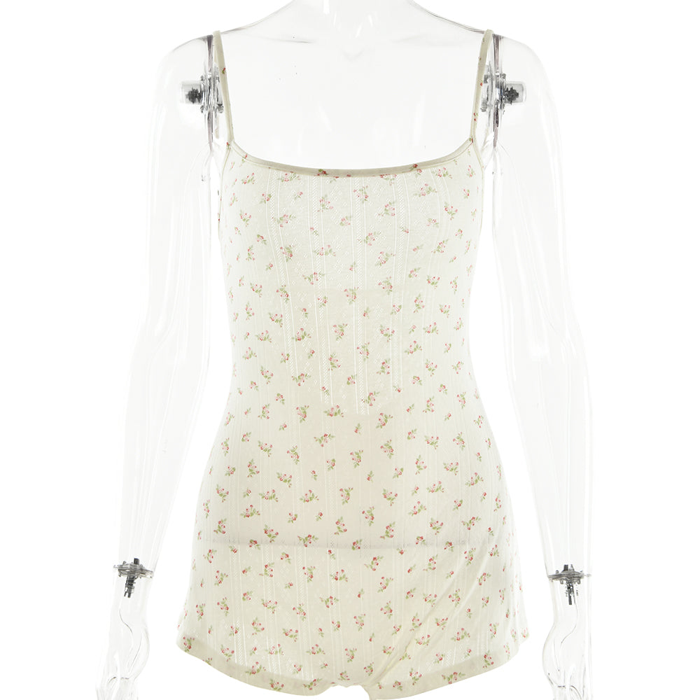 Floral Open Back Playsuit