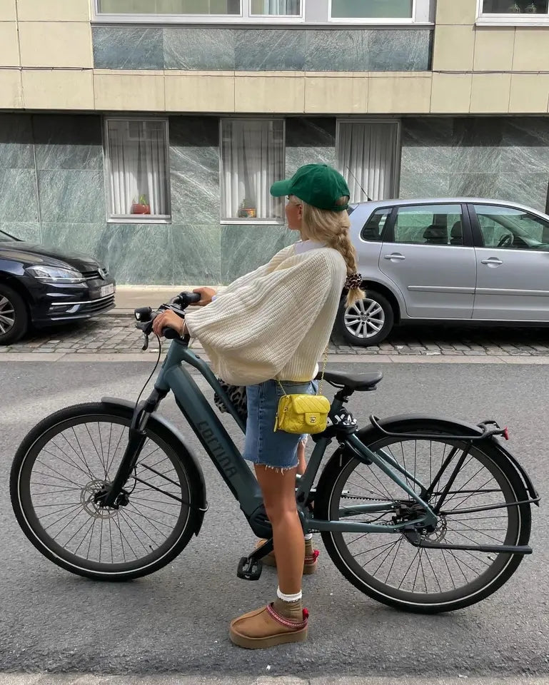White Cable Knit Lantern Sleeve Sweater