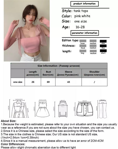 Sweet Pink Bow Knit Long Sleeve Crop Top