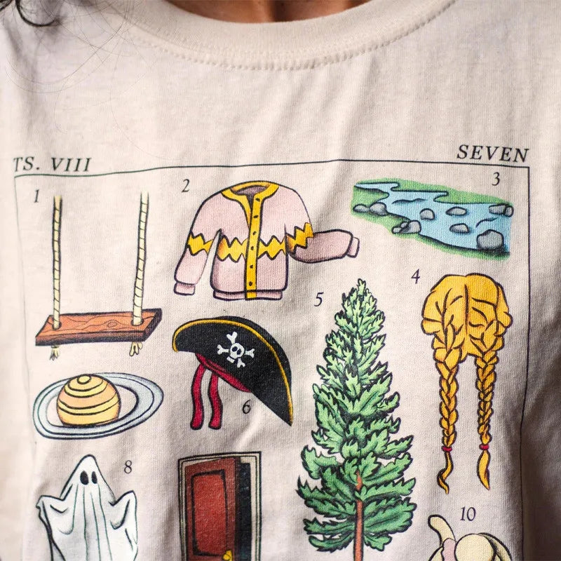 Retro Vintage Print Short Sleeve T-shirt