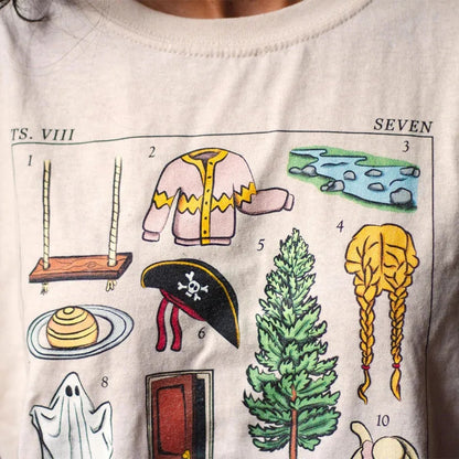 Retro Vintage Print Short Sleeve T-shirt