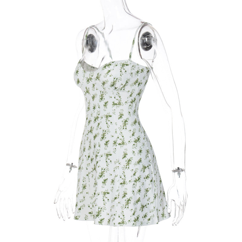 Floral Chiffon A-Line Mini Dress