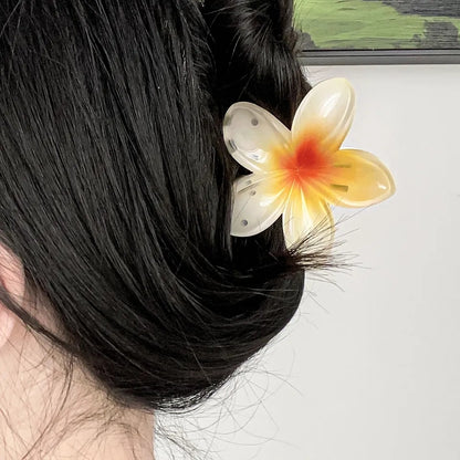 Frangipani Flower Claw Clip