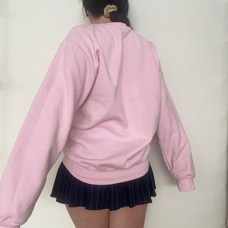 Deer Print Loose Sweatshirt