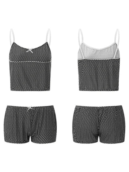 2PCS Polka Dot Pajama Set