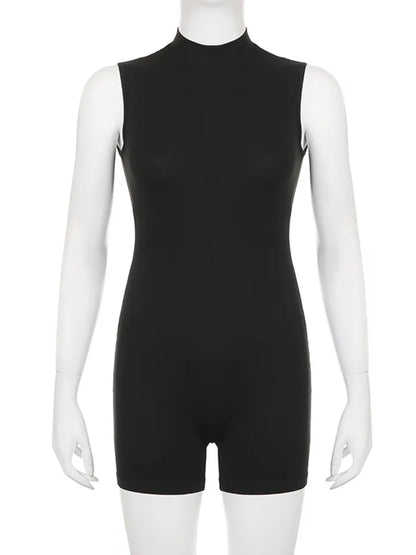 Black Sleeveless Bodycon Jumpsuit