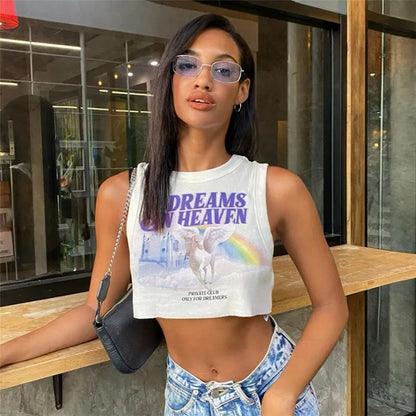 Unicorn Print Tank Top