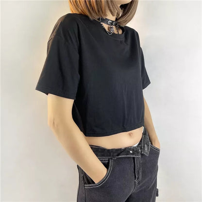 Butterfly Hollow Out Short Sleeve T-shirt