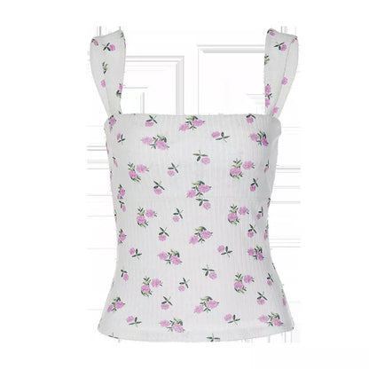 Vintage Floral Print Tank Top