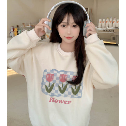 Tulip Flower Print Sweatshirt