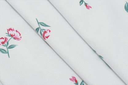 White Floral Zipper Tube Top