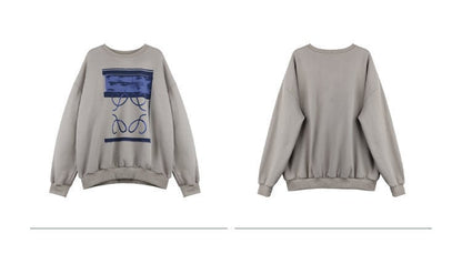 Grey Vintage Graphic Hoodie