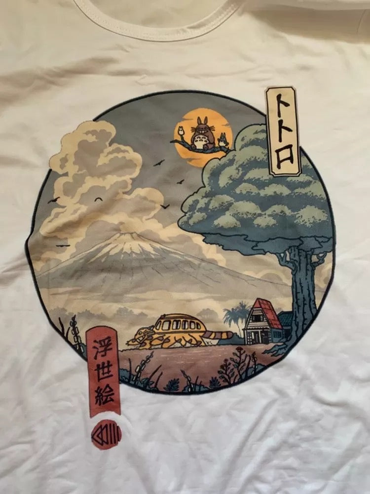 Cute Anime Japanese Cartoon Print Graphic Casual Short Sleeve T-Shirt