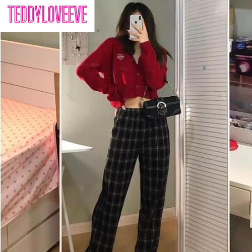 Red Cropped V Neck Sweater