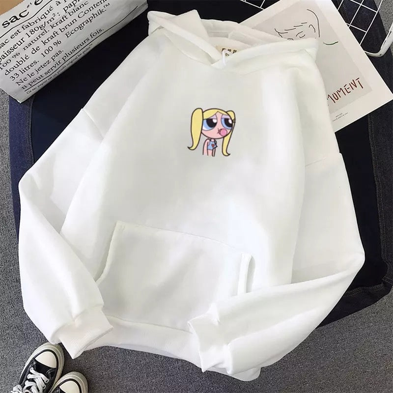 Cute Girl Embroidery Cartoon Sweater Pullover Hoodie Knit Long Sleeve Sweatshirt E-Girl Kawaii Korean Japanese Harajuku Retro Streetwear Aesthetic