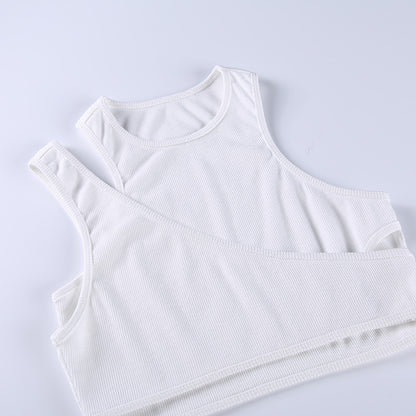 Asymmetrical Ribbed Tank Top