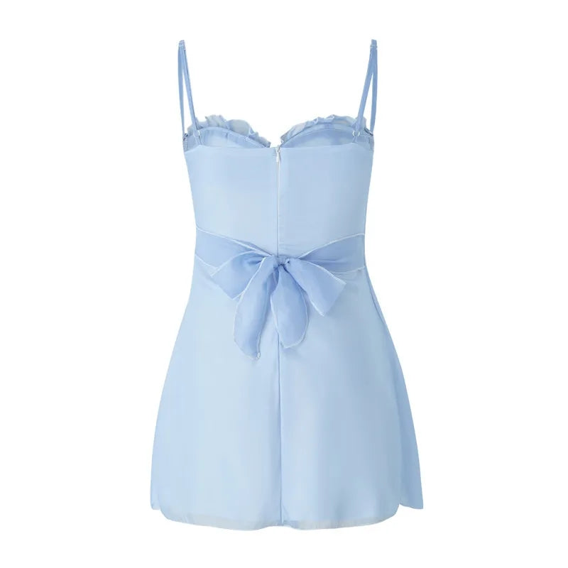 Blue Mermaid Bustier A-Line Dress
