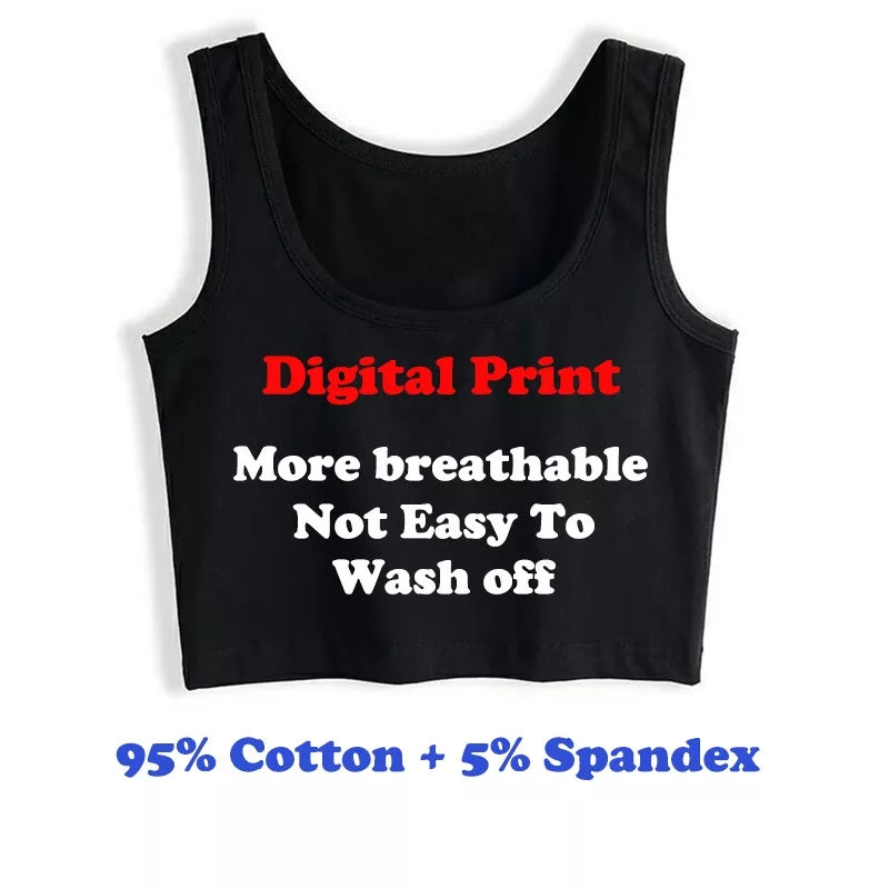 Cute Black Kanji Game Over Vaporwave Crop Top Tank Sleeveless Shirt Aesthetic Casual E-Girl Kawaii Korean Japanese Harajuku