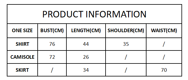 3PCS Plaid Patchwork Camisole + Pleated Skirt + Long Sleeve Shirt
