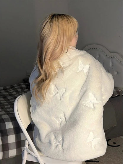 Fluffy Butterfly Parka Jacket