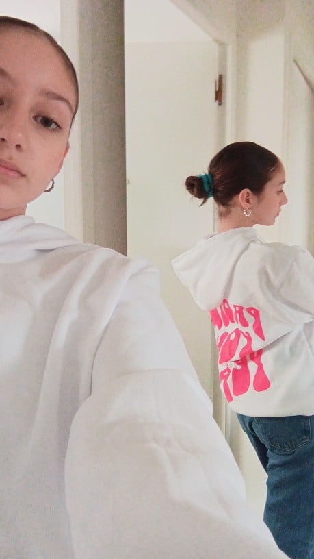 Peace Graphic Print Oversized Hoodie