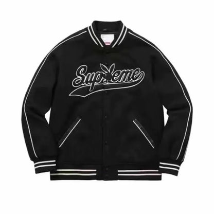 Black Oversized Baseball Jacket